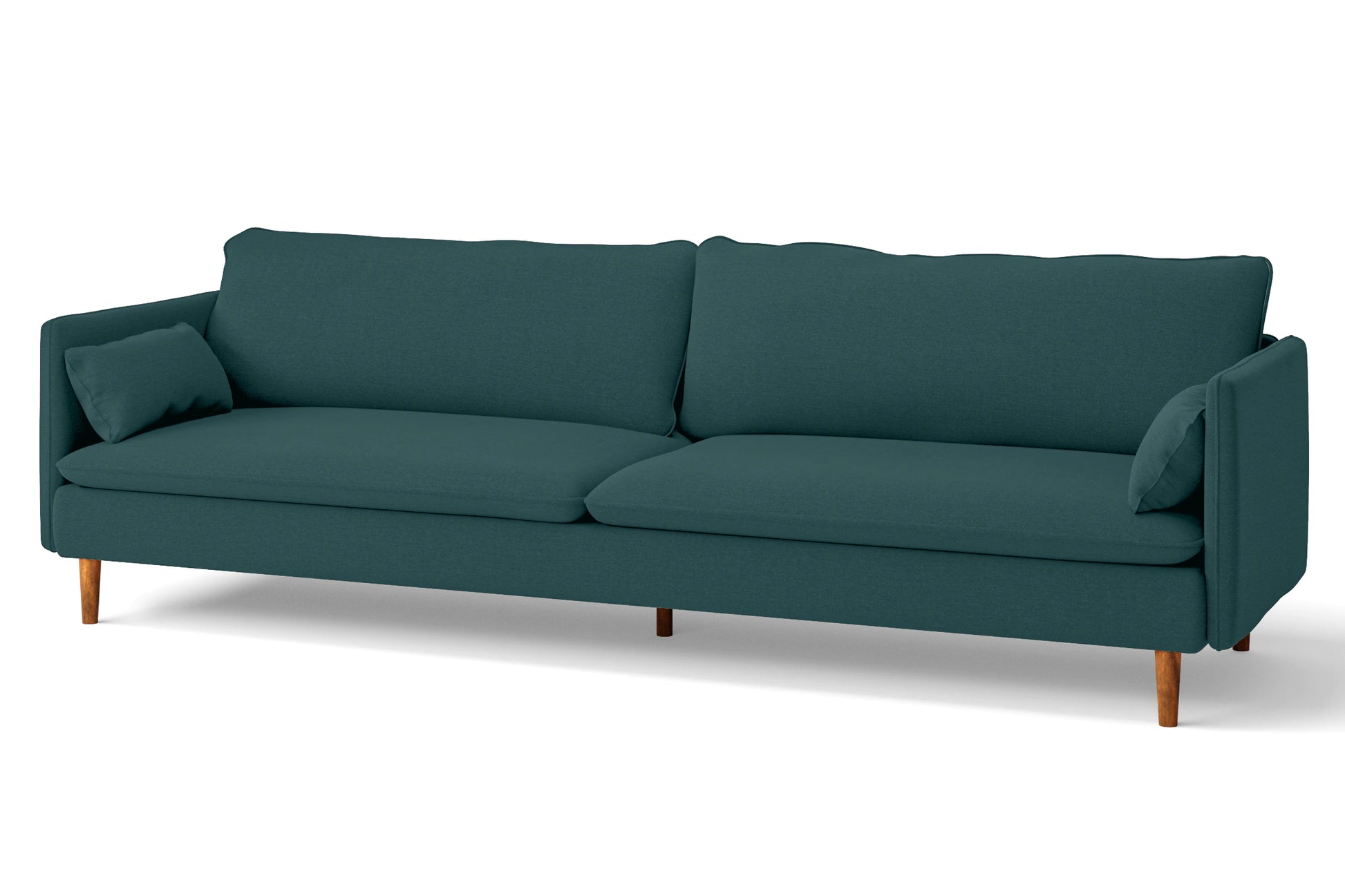 Tirreni 4 Seater Sofa Teal Linen Fabric