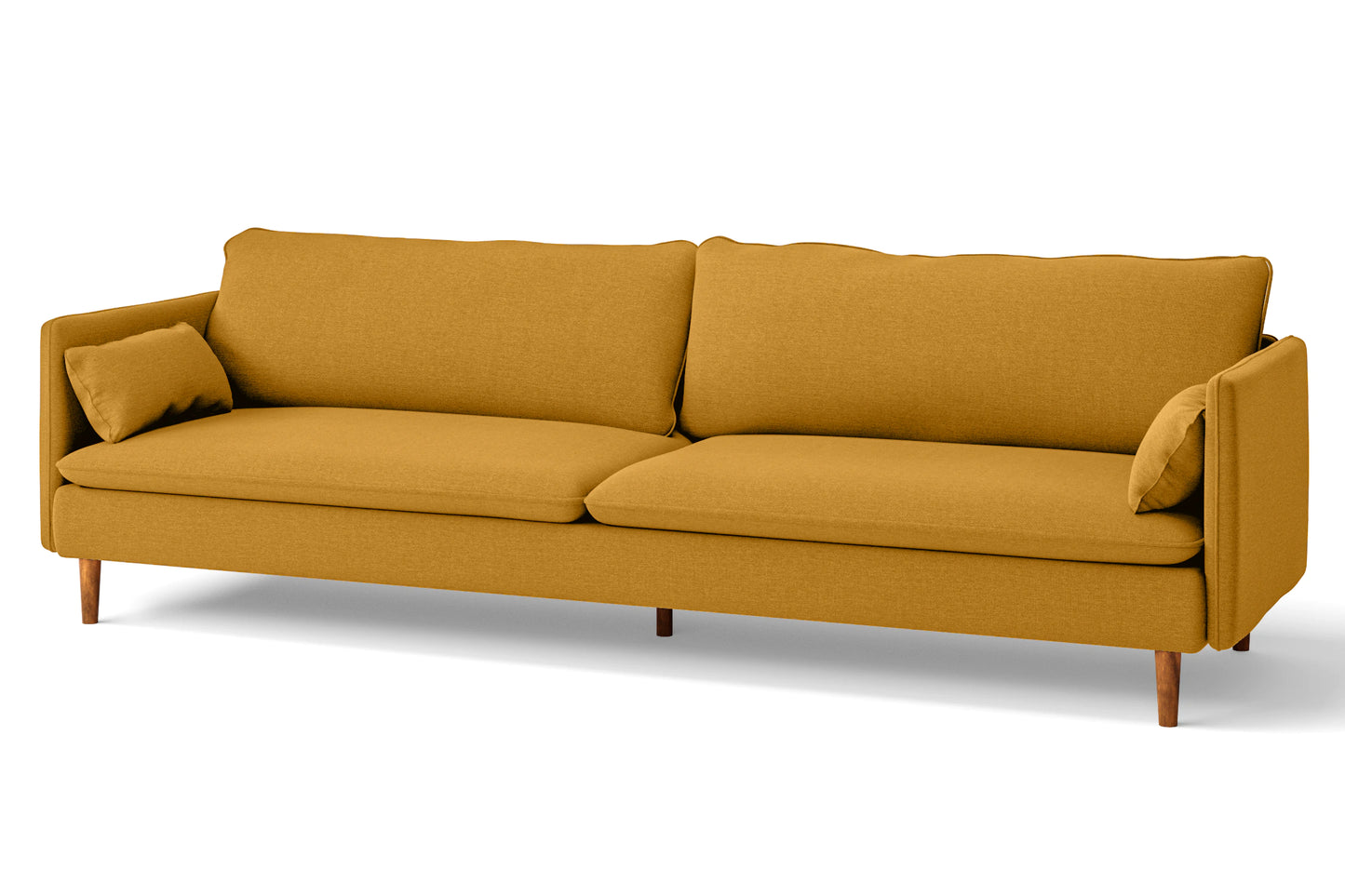 Tirreni 4 Seater Sofa Yellow Linen Fabric