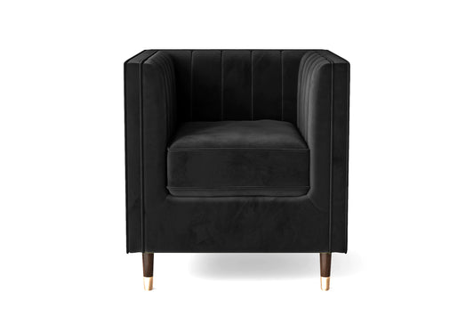 Tivoli Armchair Black Velvet