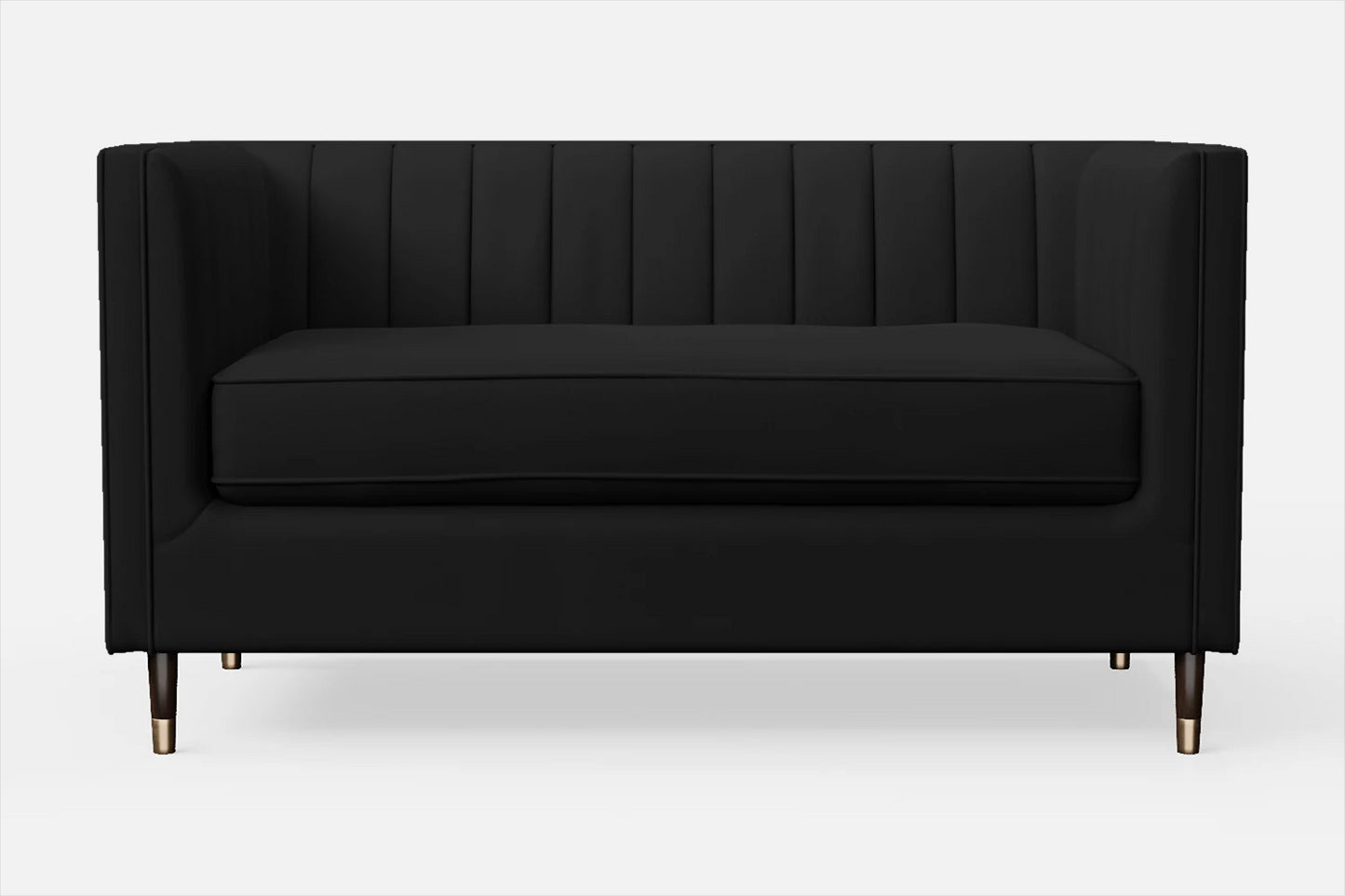 Tivoli 2 Seater Sofa Black Leather