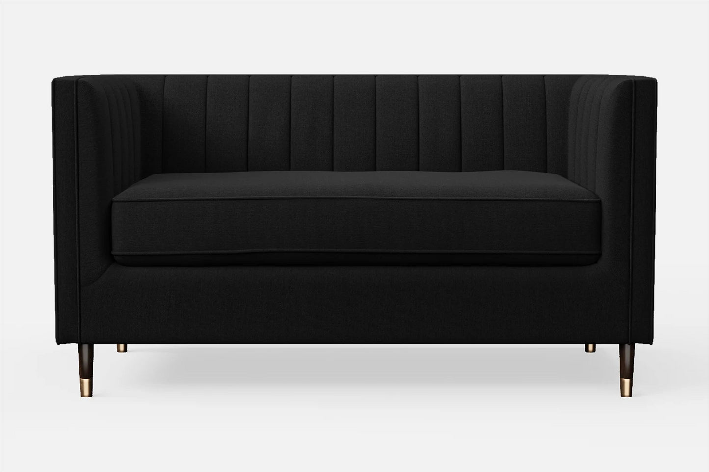 Tivoli 2 Seater Sofa Black Linen Fabric