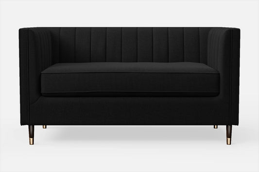 Tivoli 2 Seater Sofa Black Linen Fabric