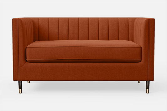 Tivoli 2 Seater Sofa Orange Linen Fabric