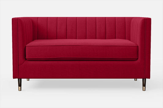 Tivoli 2 Seater Sofa Red Linen Fabric