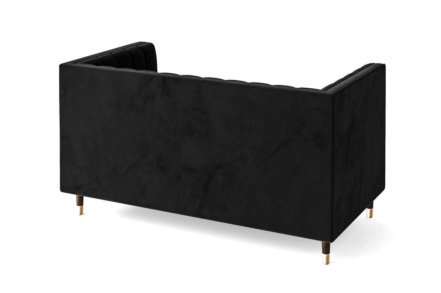 Tivoli 2 Seater Sofa Black Velvet