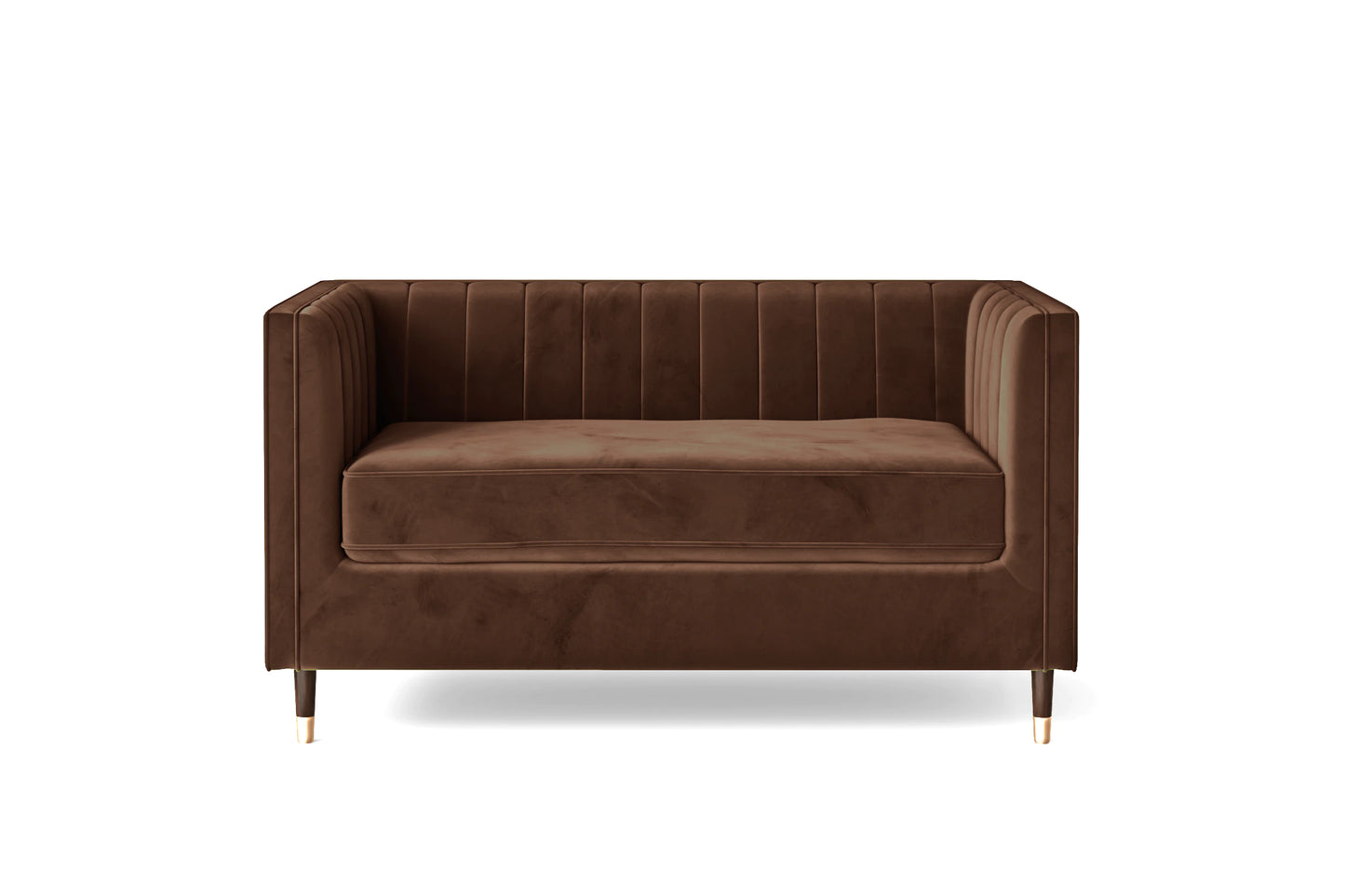 Tivoli 2 Seater Sofa Coffee Brown Velvet