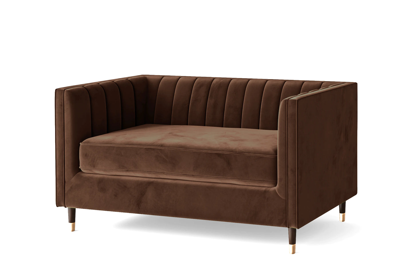 Tivoli 2 Seater Sofa Coffee Brown Velvet