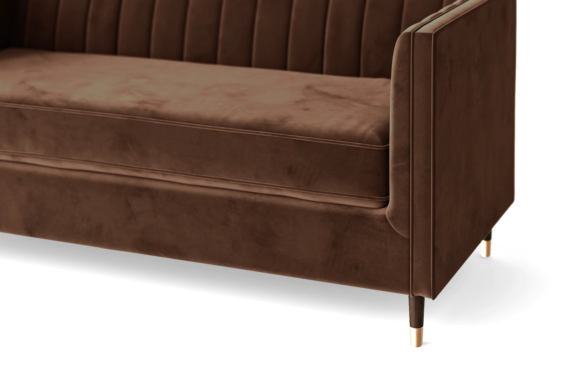 Tivoli 2 Seater Sofa Coffee Brown Velvet