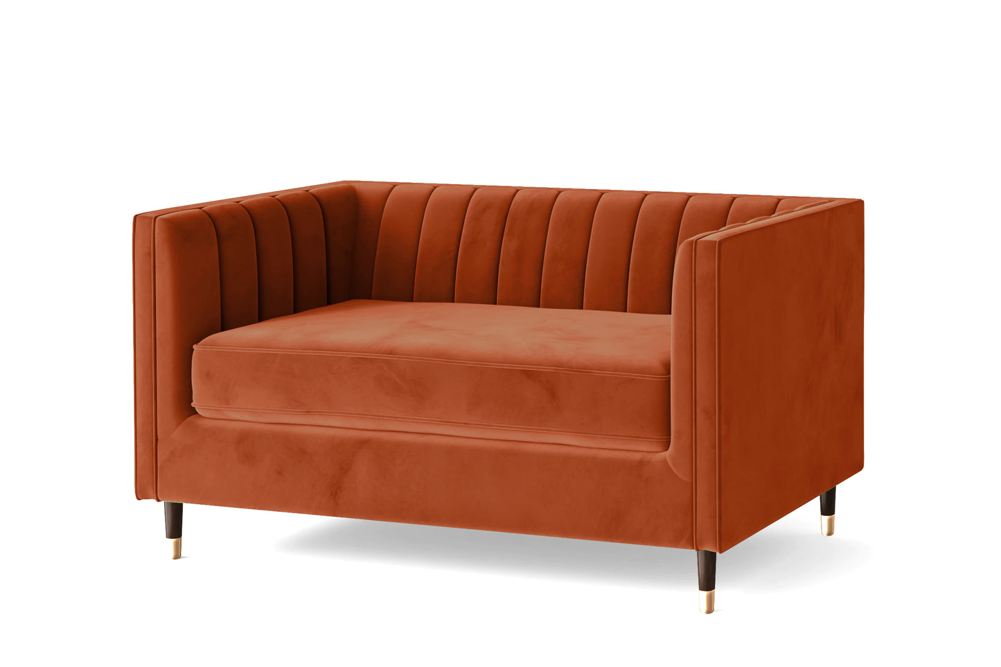 Tivoli 2 Seater Sofa Orange Velvet