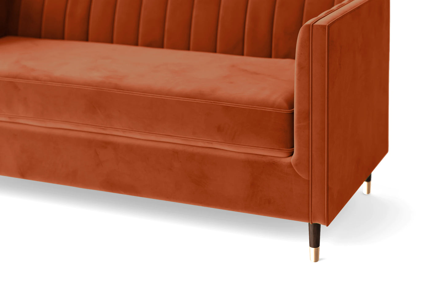 Tivoli 2 Seater Sofa Orange Velvet