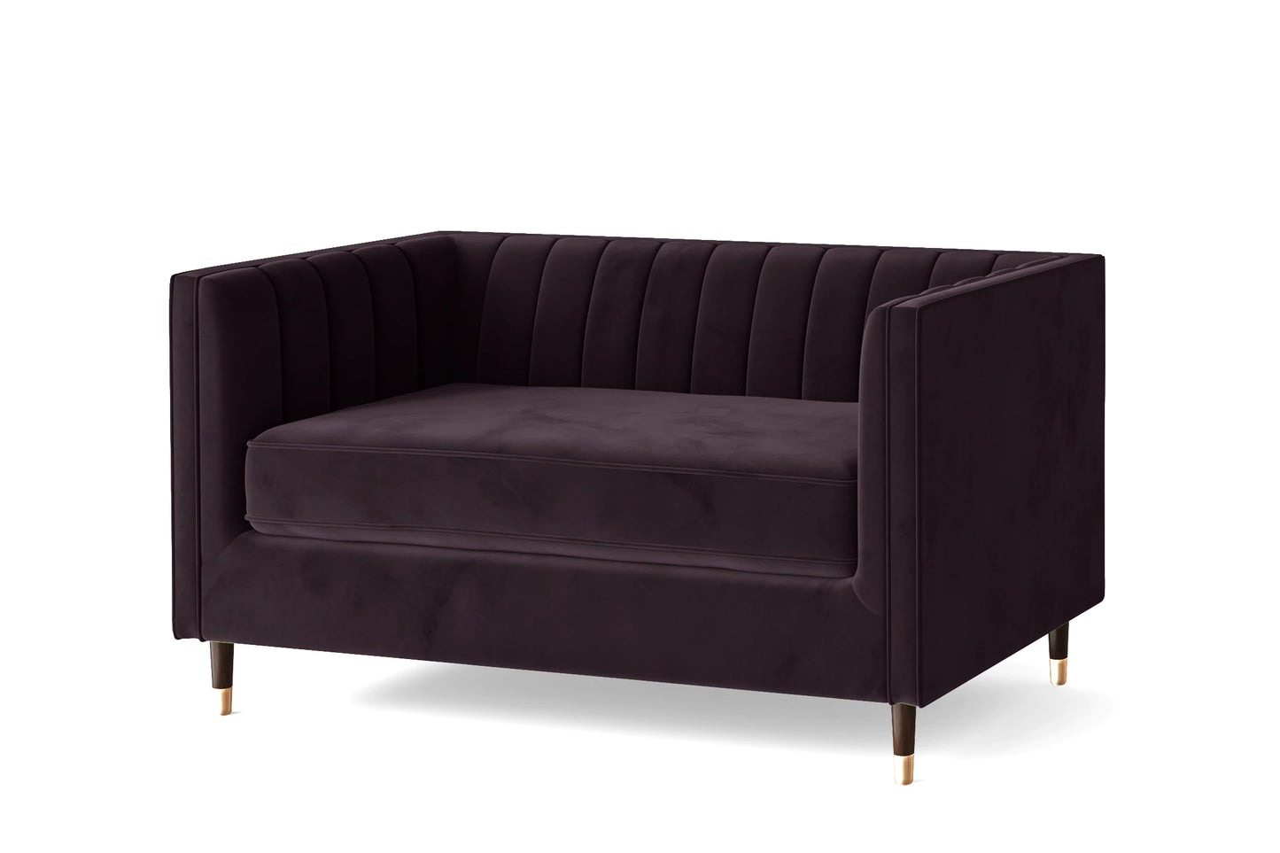 Tivoli 2 Seater Sofa Purple Velvet