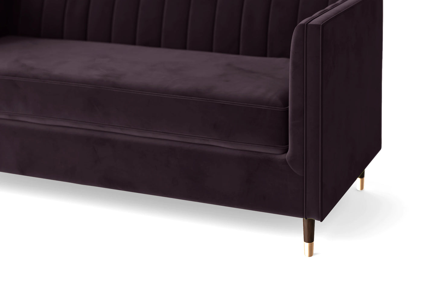 Tivoli 2 Seater Sofa Purple Velvet