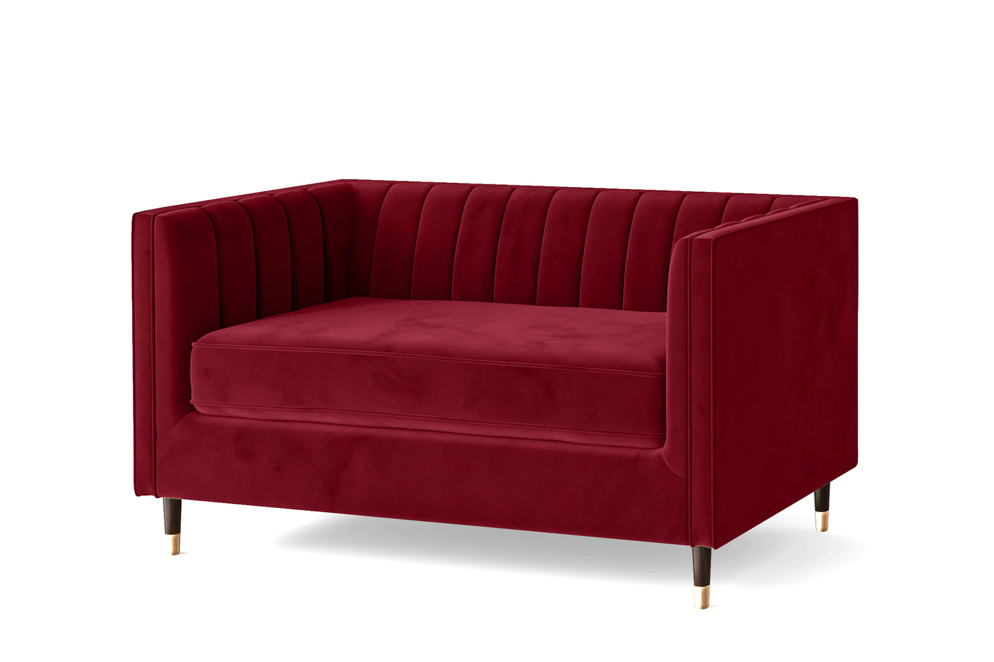 Tivoli 2 Seater Sofa Red Velvet