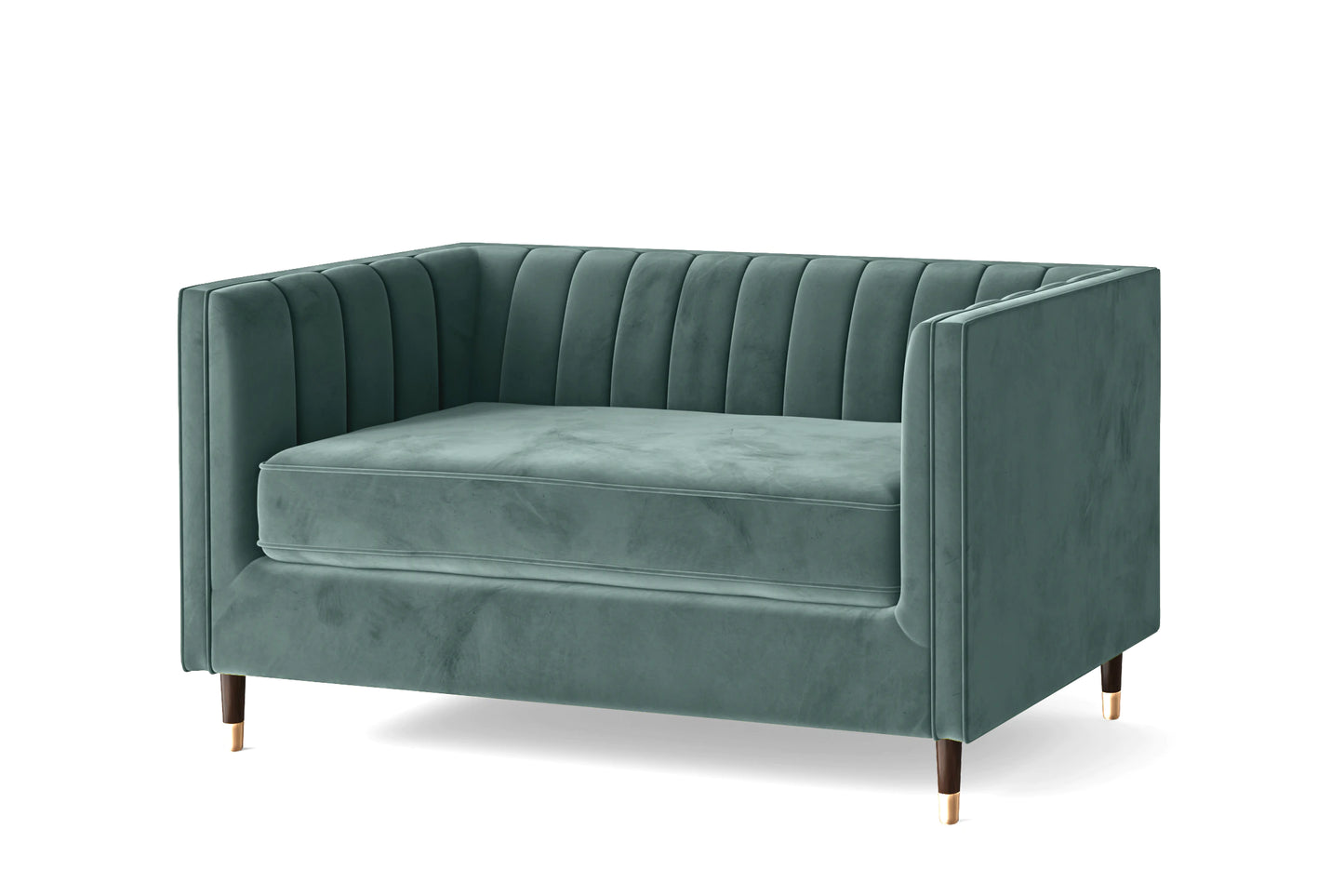 Tivoli 2 Seater Sofa Teal Velvet