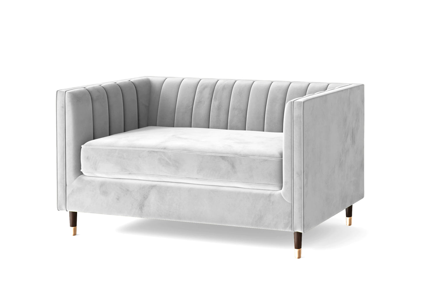 Tivoli 2 Seater Sofa White Velvet