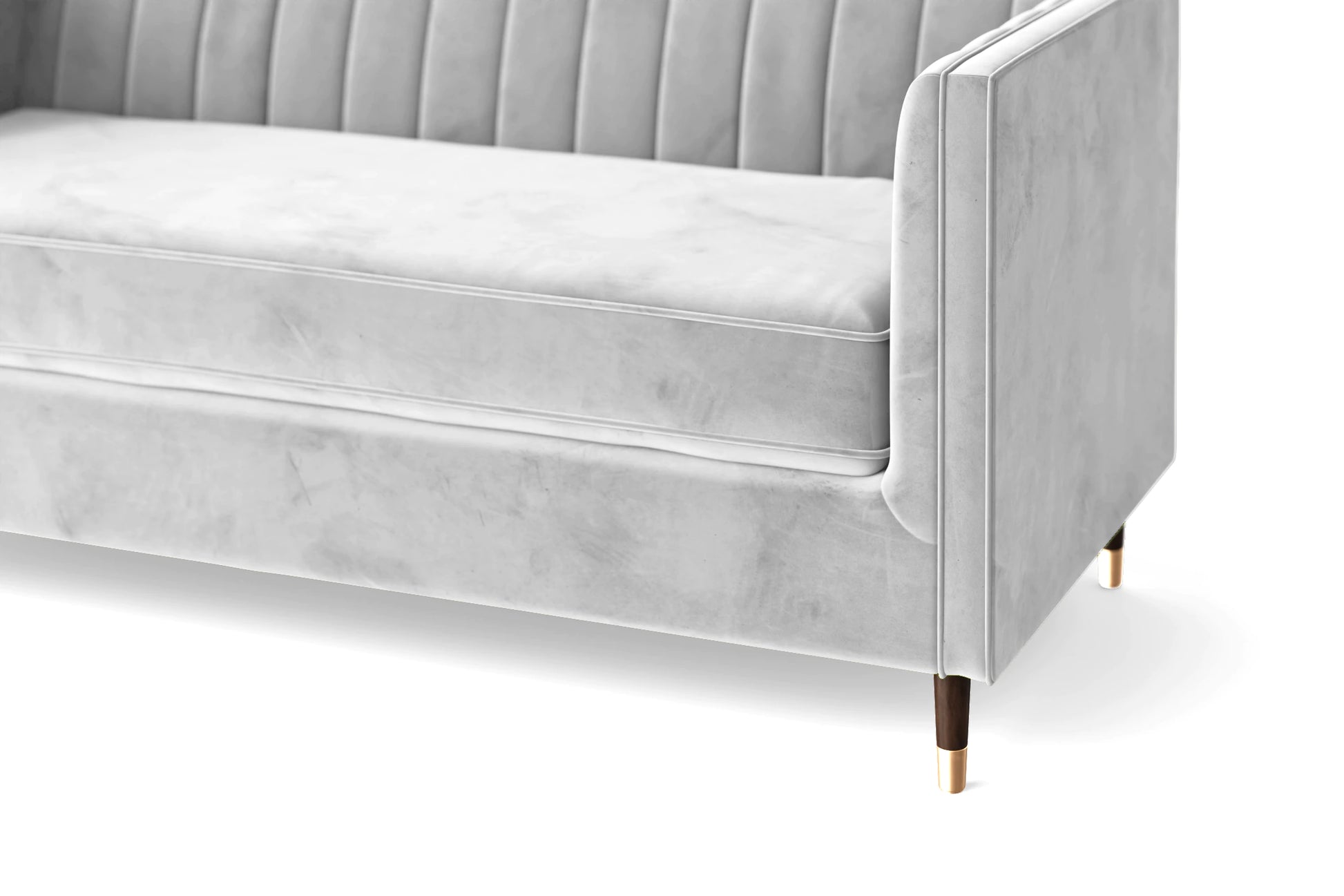 Tivoli 2 Seater Sofa White Velvet