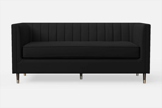 Tivoli 3 Seater Sofa Black Leather