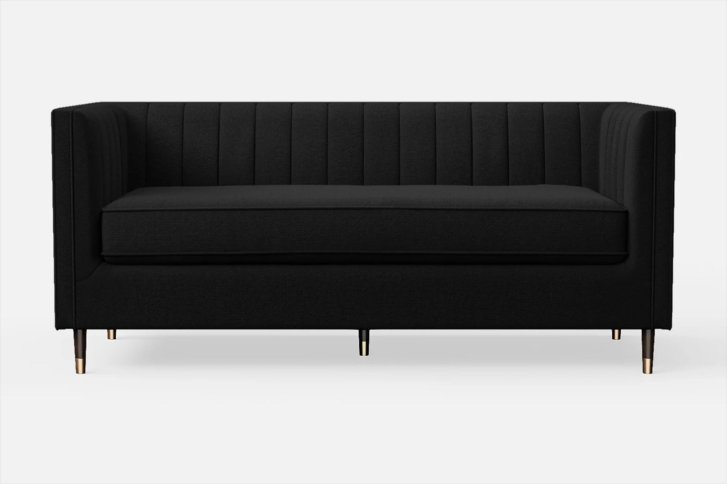 Tivoli 3 Seater Sofa Black Linen Fabric