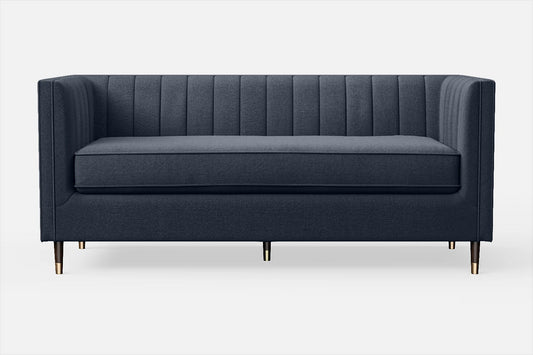 Tivoli 3 Seater Sofa Dark Blue Linen Fabric