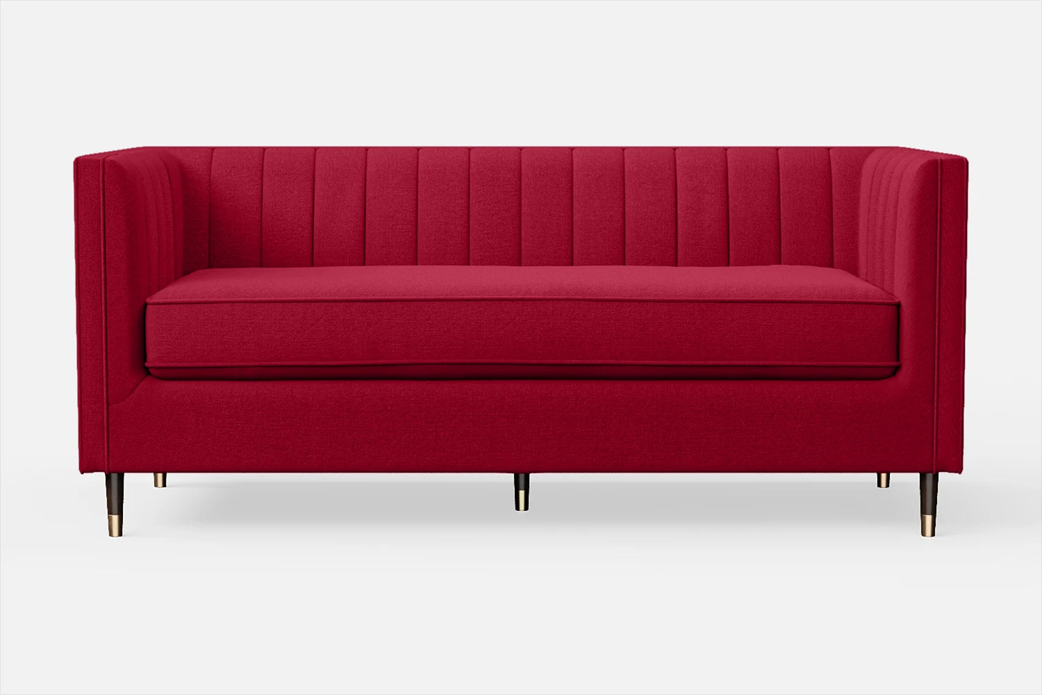 Tivoli 3 Seater Sofa Red Linen Fabric