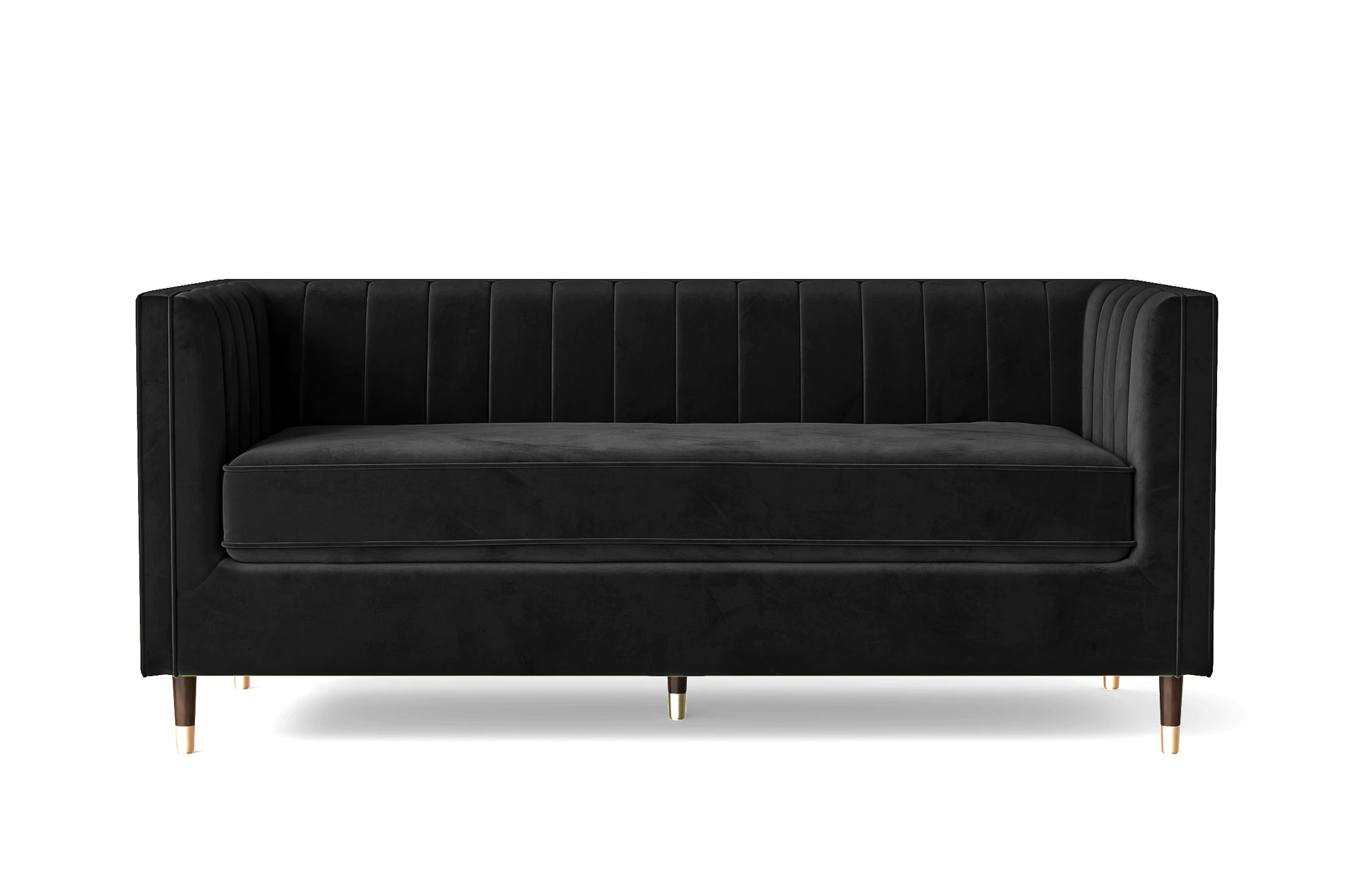 Tivoli 3 Seater Sofa Black Velvet