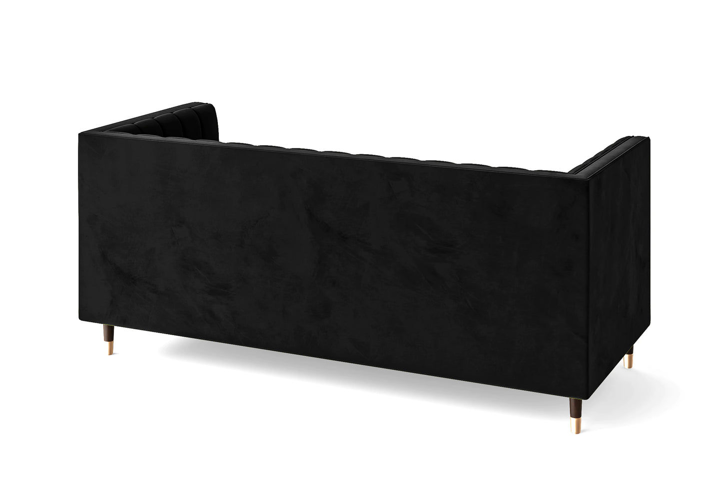 Tivoli 3 Seater Sofa Black Velvet