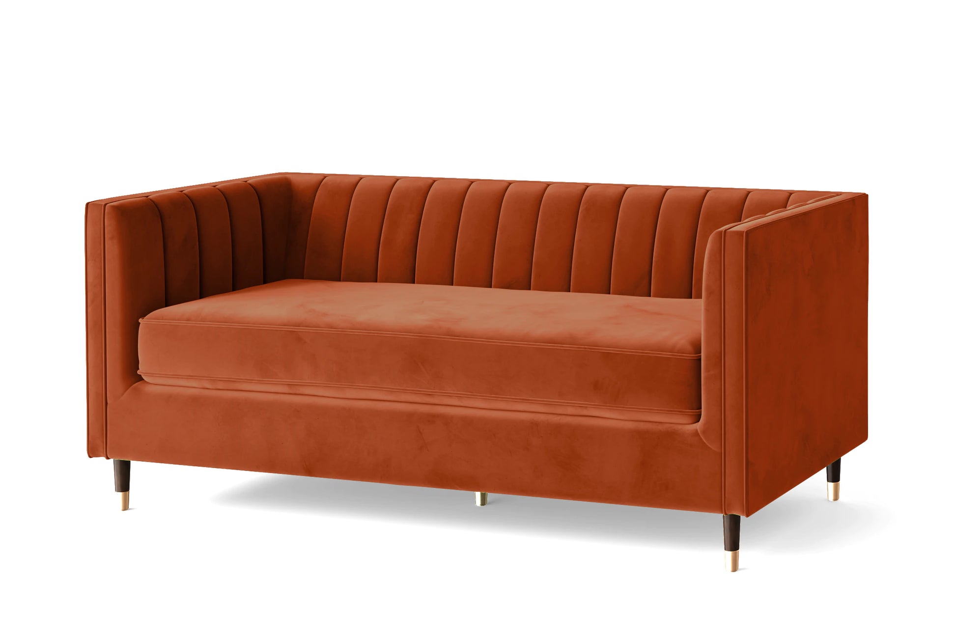 Tivoli 3 Seater Sofa Orange Velvet