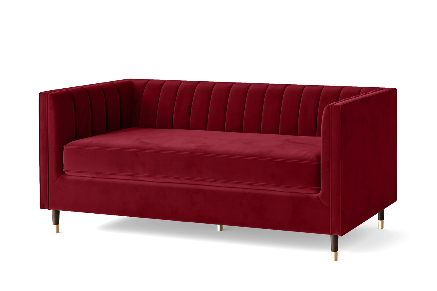 Tivoli 3 Seater Sofa Red Velvet