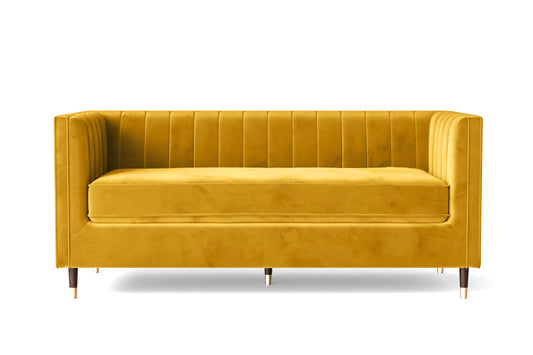 Tivoli 3 Seater Sofa Yellow Velvet