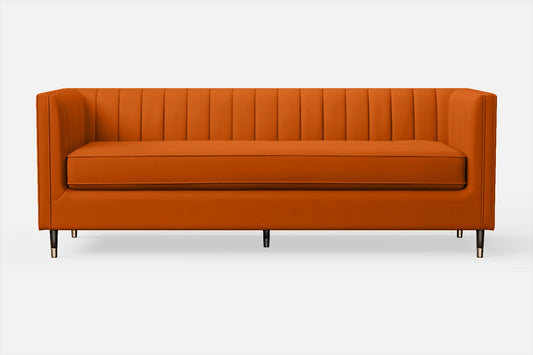 Tivoli 4 Seater Sofa Orange Leather