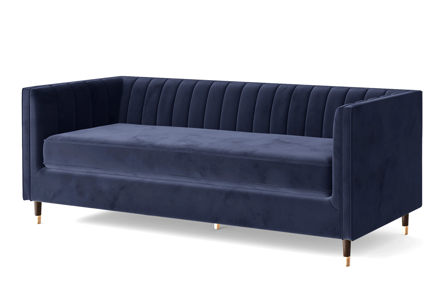 Tivoli 4 Seater Sofa Dark Blue Velvet