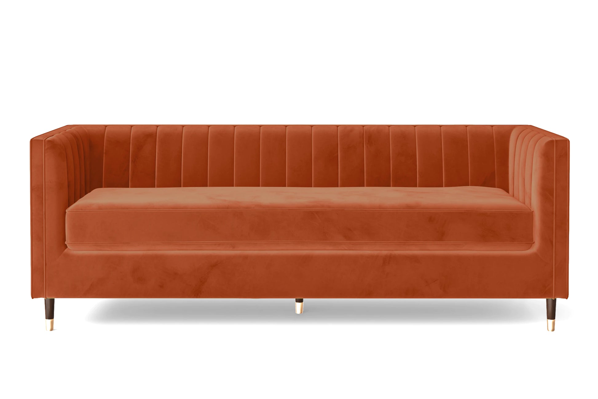 Tivoli 4 Seater Sofa Orange Velvet