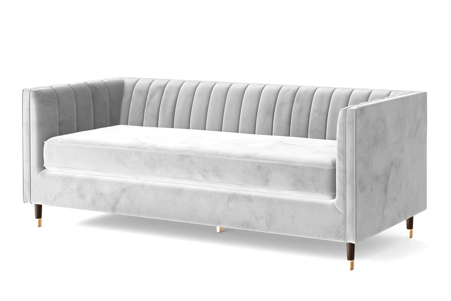 Tivoli 4 Seater Sofa White Velvet