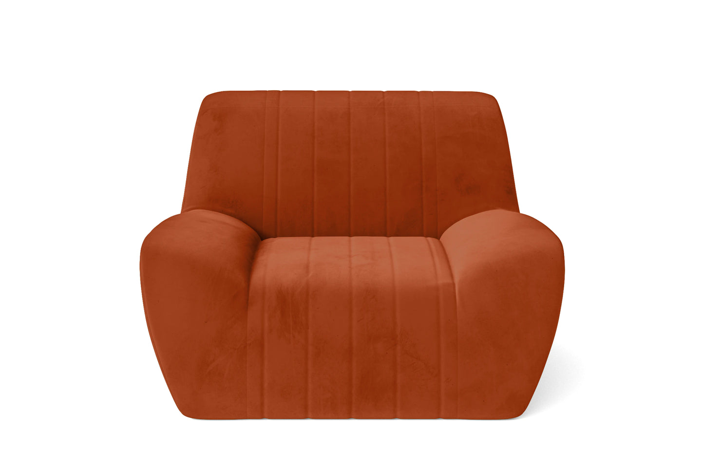 Trapani Armchair Orange Velvet