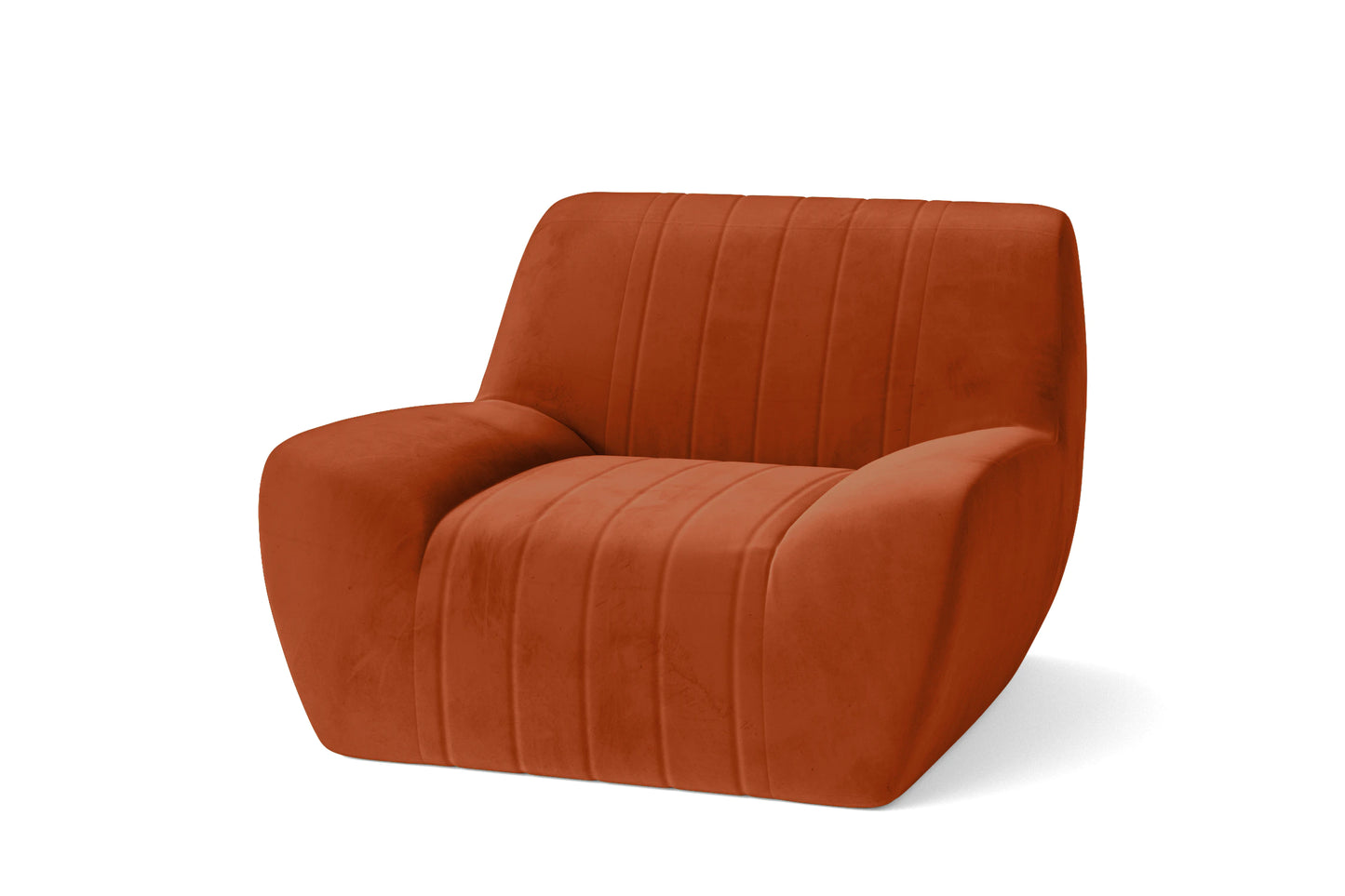 Trapani Armchair Orange Velvet