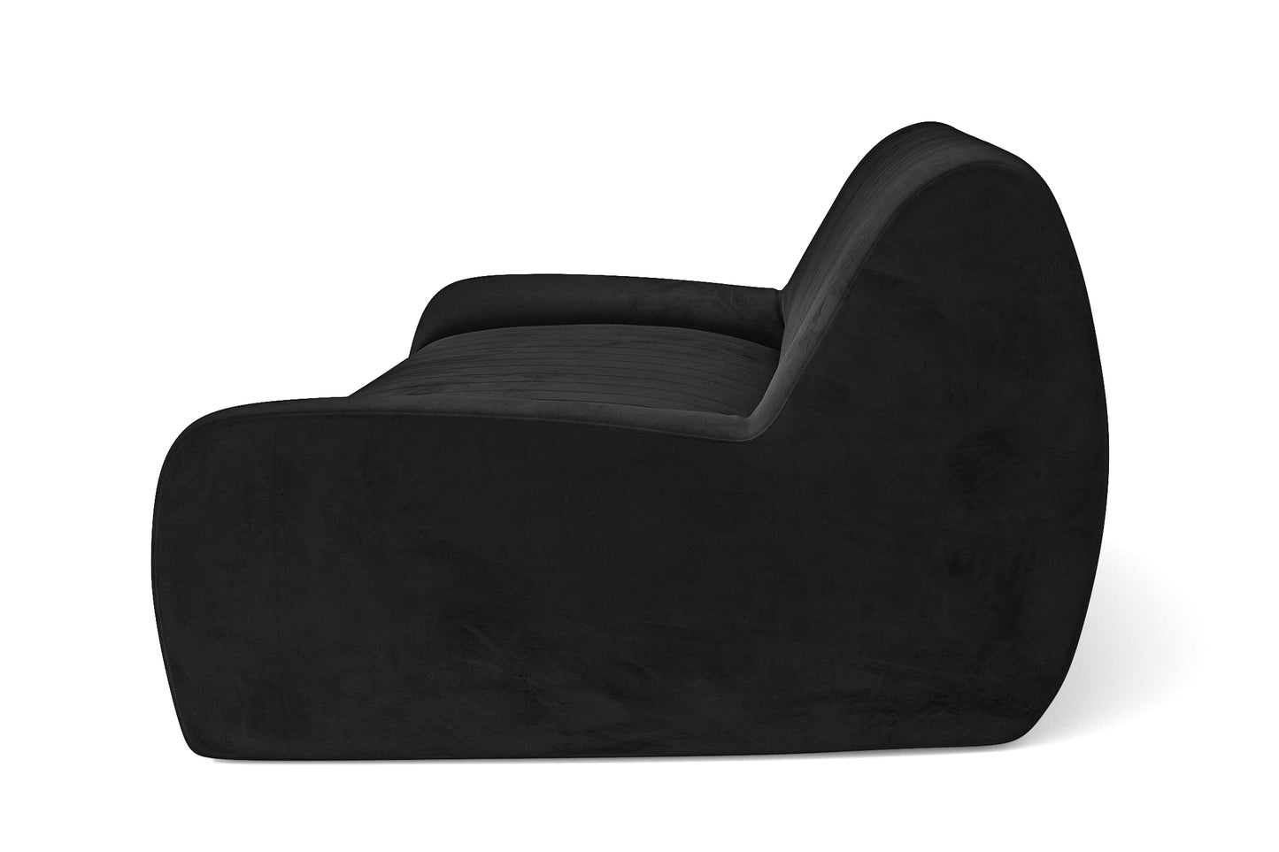 Trapani 2 Seater Sofa Black Velvet