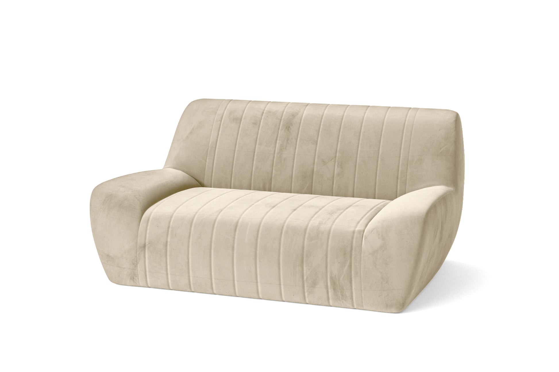 Trapani 2 Seater Sofa Cream Velvet