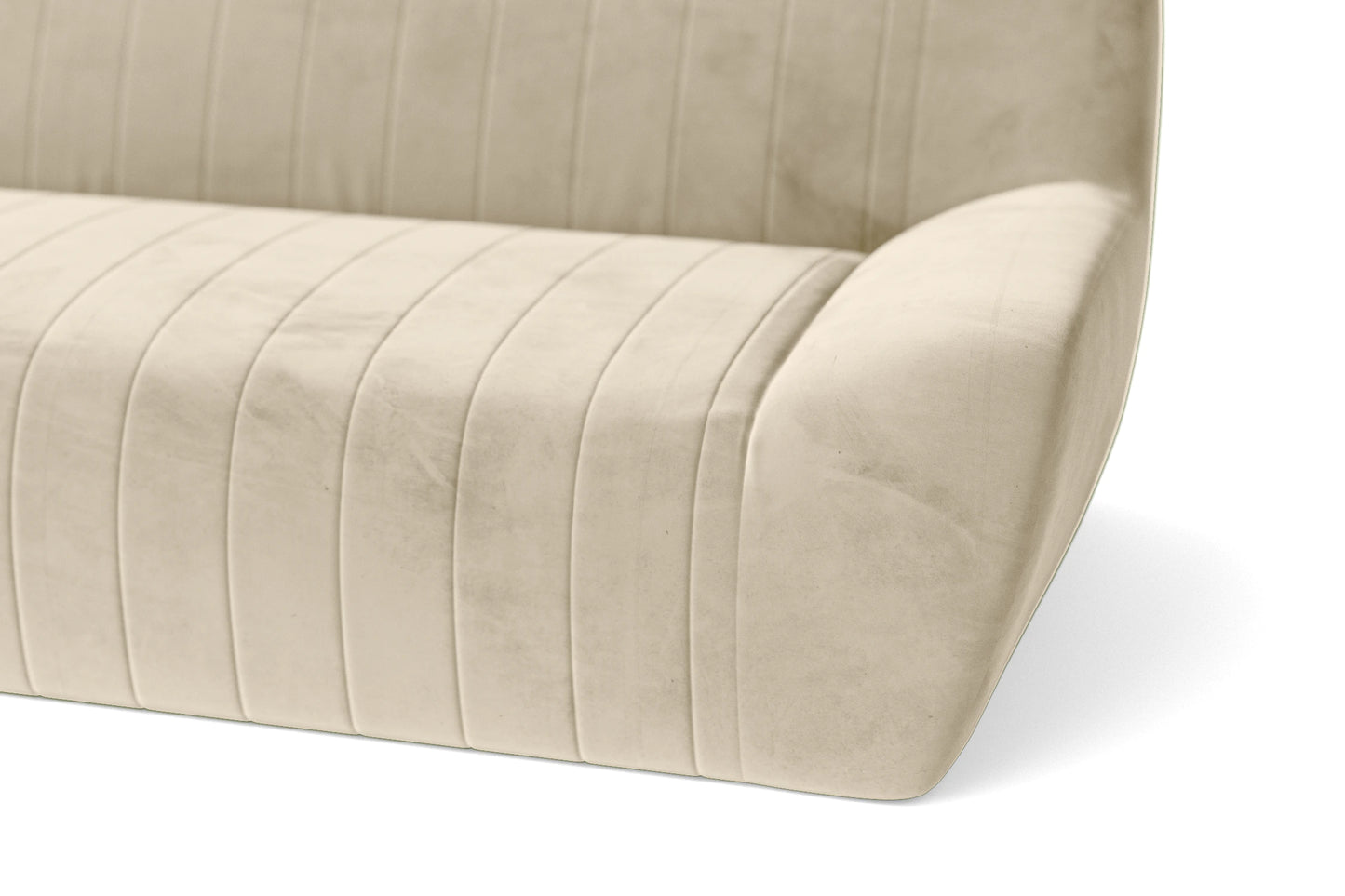 Trapani 2 Seater Sofa Cream Velvet