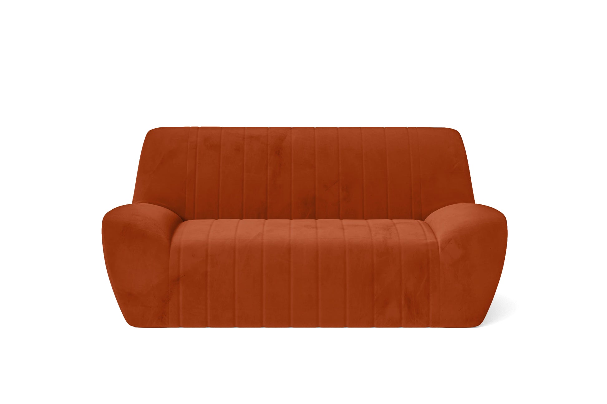 Trapani 2 Seater Sofa Orange Velvet