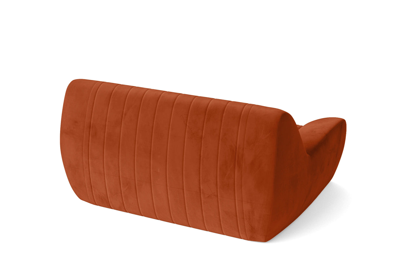 Trapani 2 Seater Sofa Orange Velvet