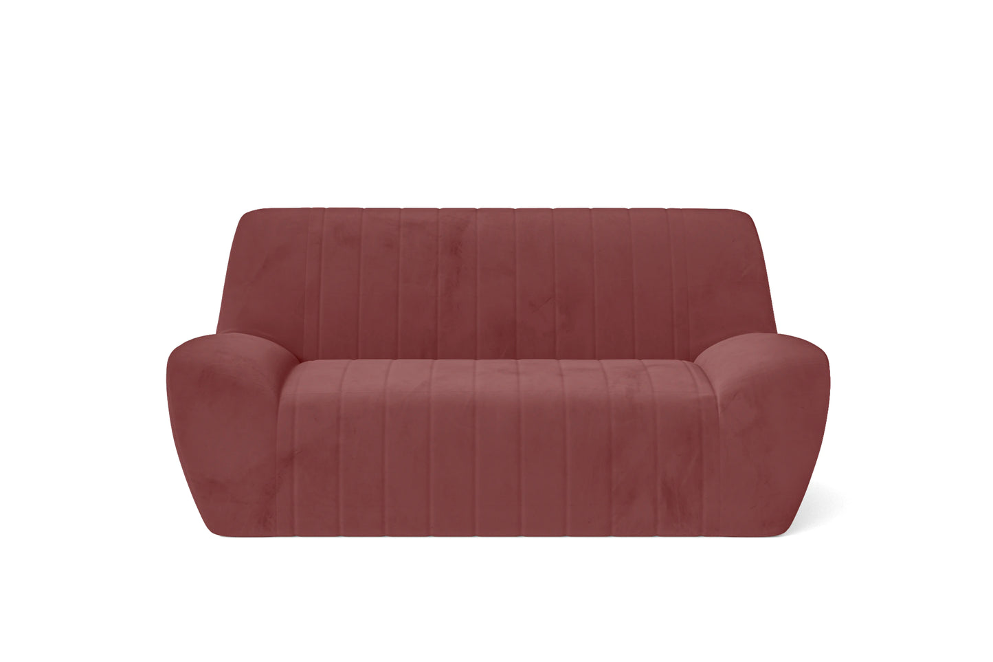 Trapani 2 Seater Sofa Pink Velvet