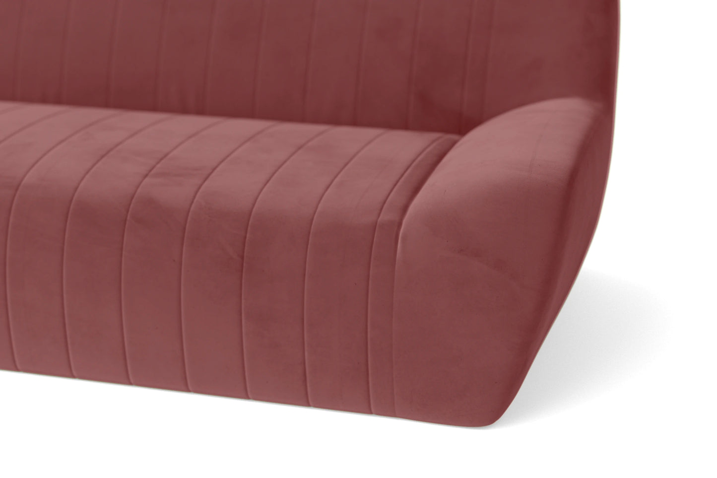 Trapani 2 Seater Sofa Pink Velvet