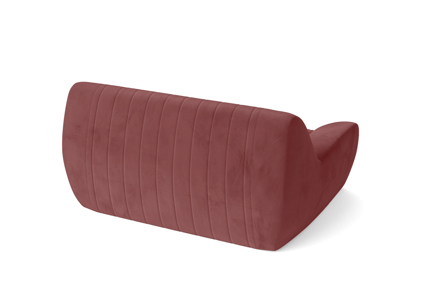 Trapani 2 Seater Sofa Pink Velvet