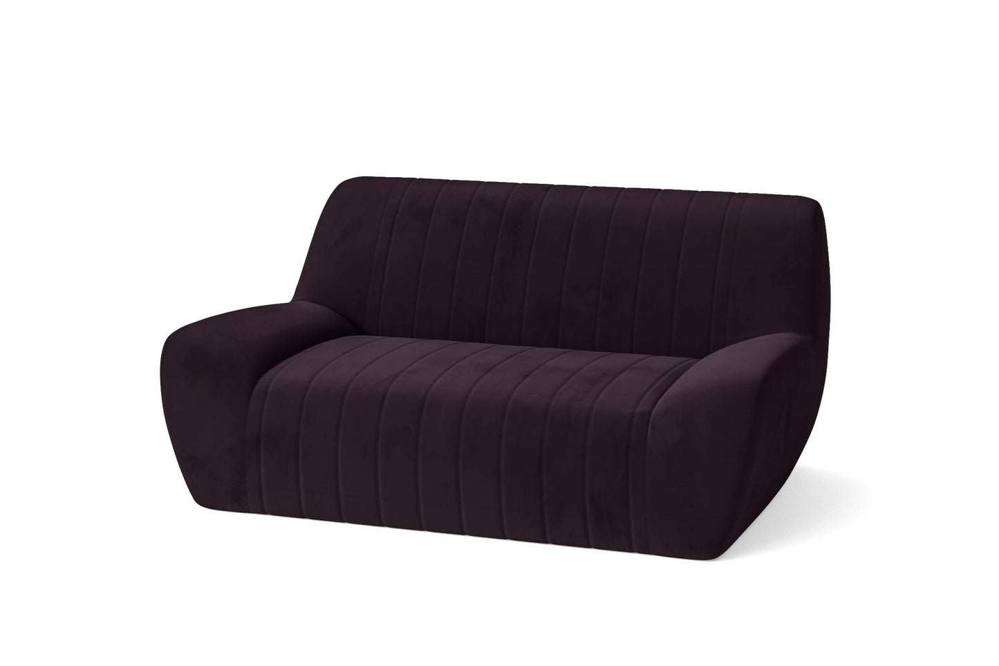 Trapani 2 Seater Sofa Purple Velvet