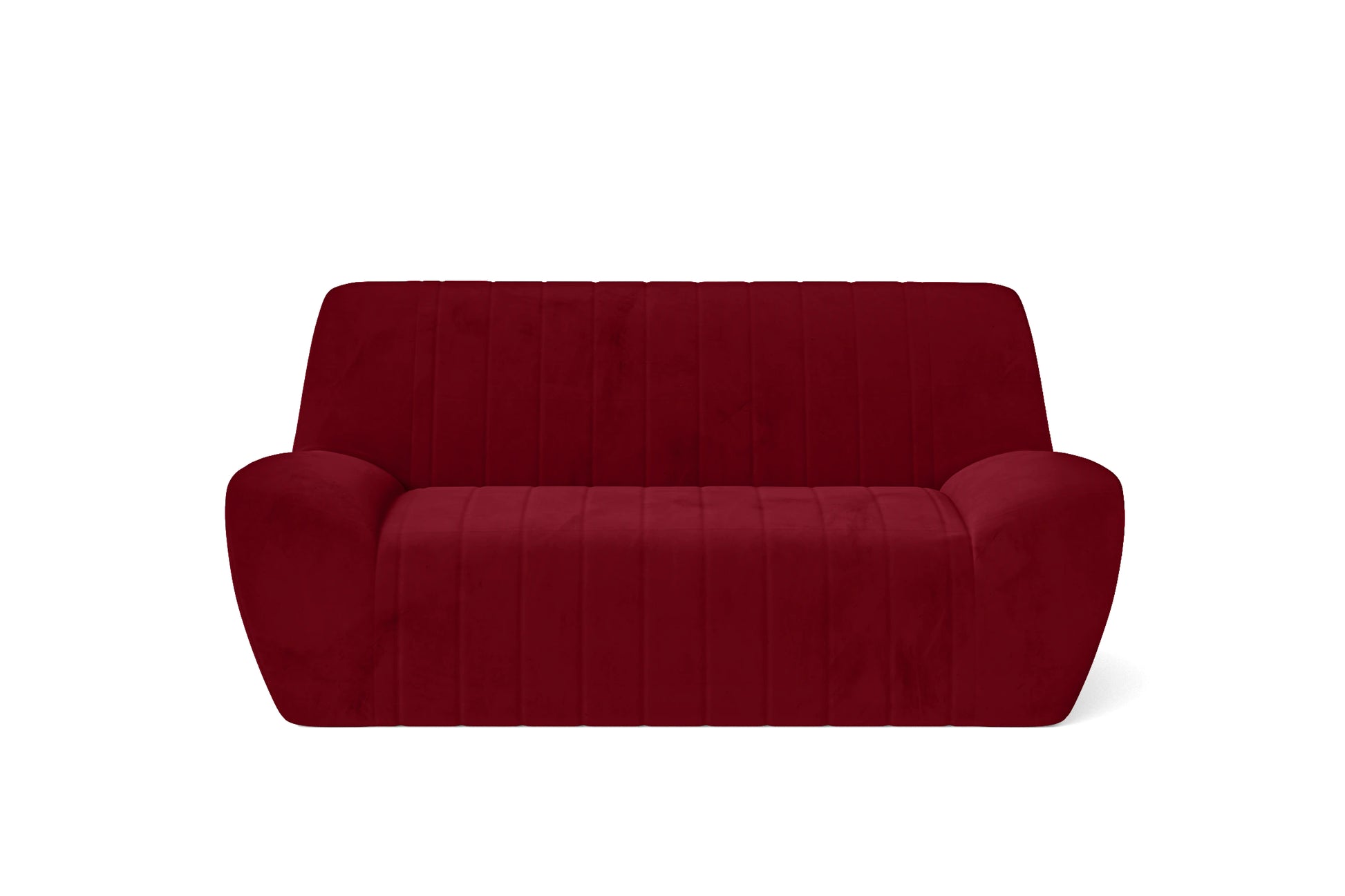 Trapani 2 Seater Sofa Red Velvet