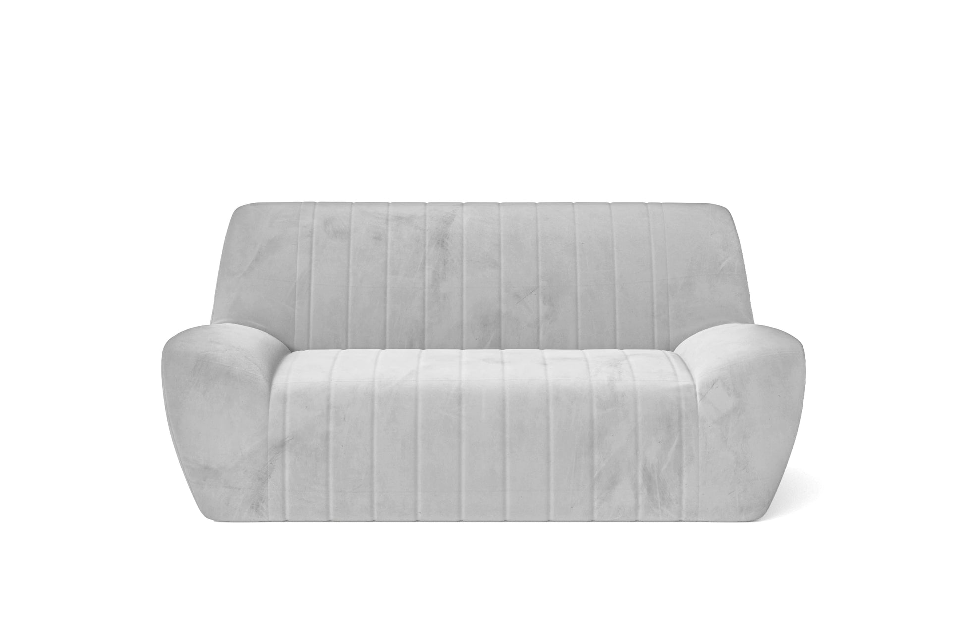 Trapani 2 Seater Sofa White Velvet