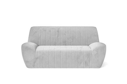 Trapani 2 Seater Sofa White Velvet