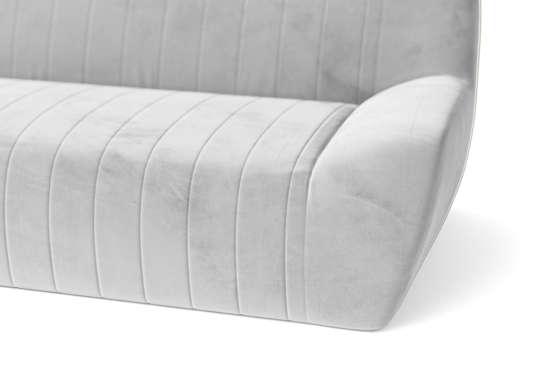 Trapani 2 Seater Sofa White Velvet