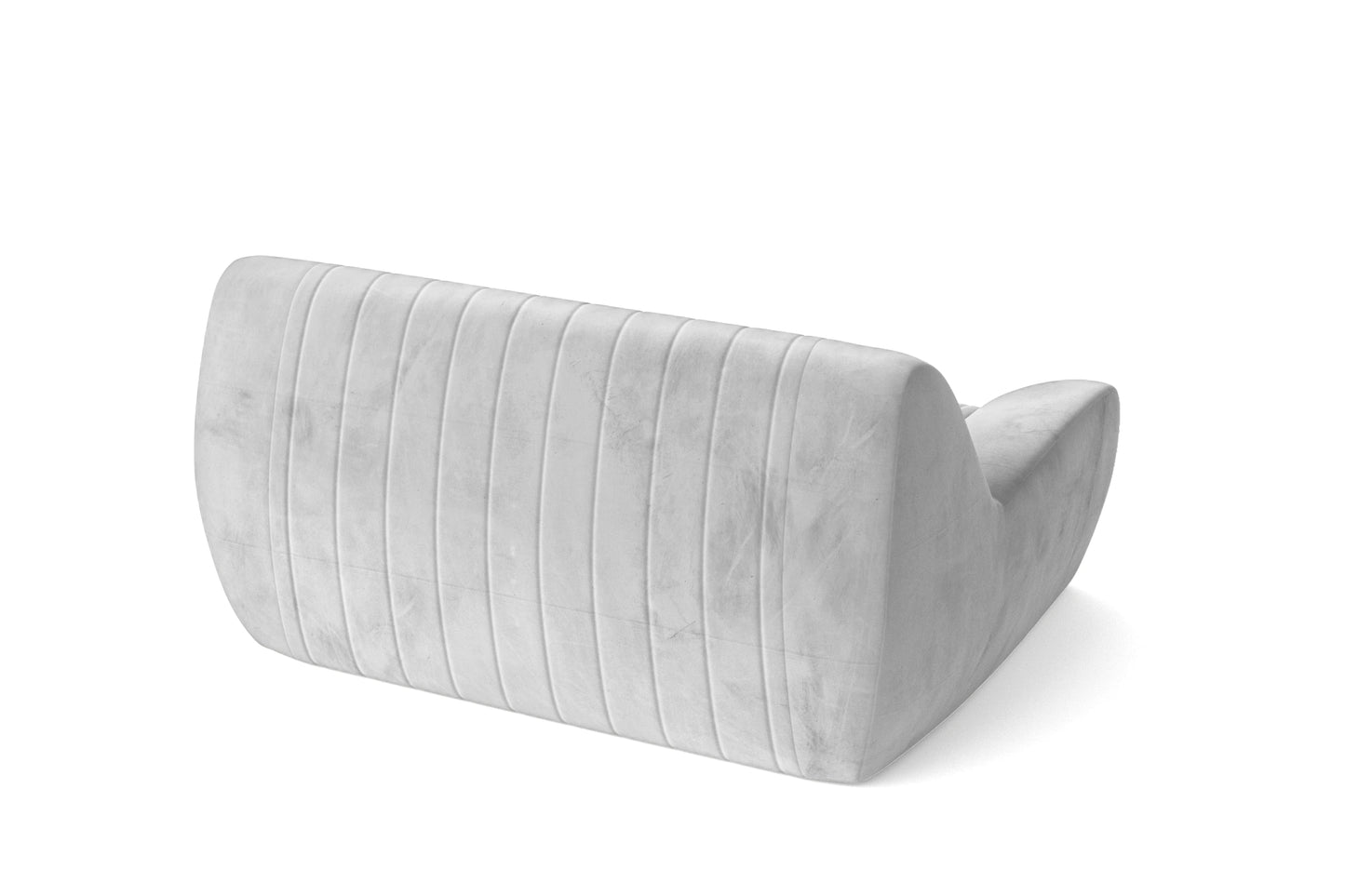 Trapani 2 Seater Sofa White Velvet