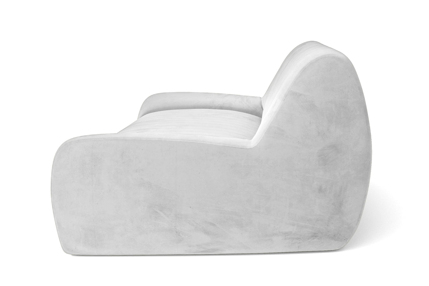 Trapani 2 Seater Sofa White Velvet